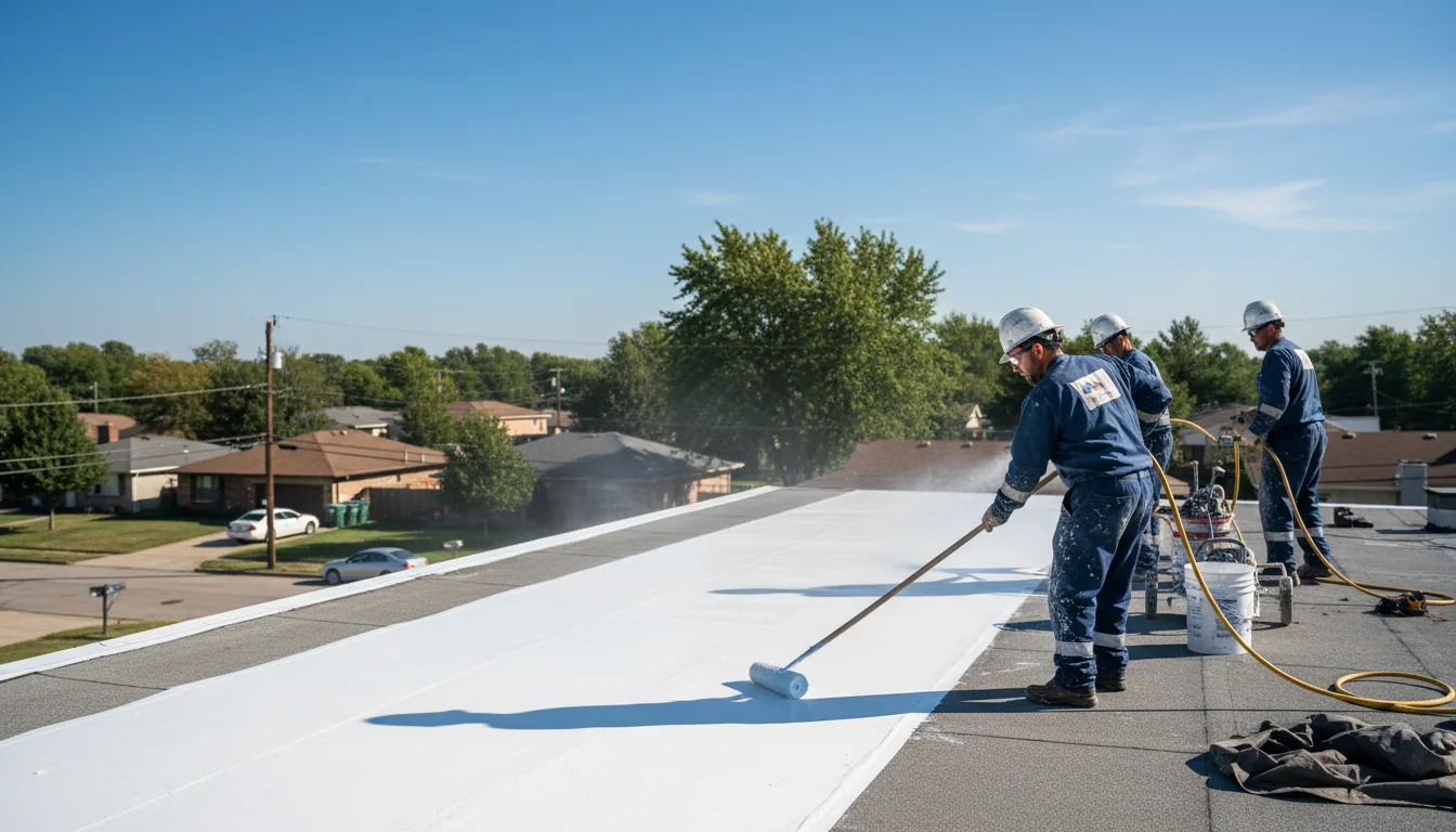 Commercial roof coating in Beallsville, PA near me